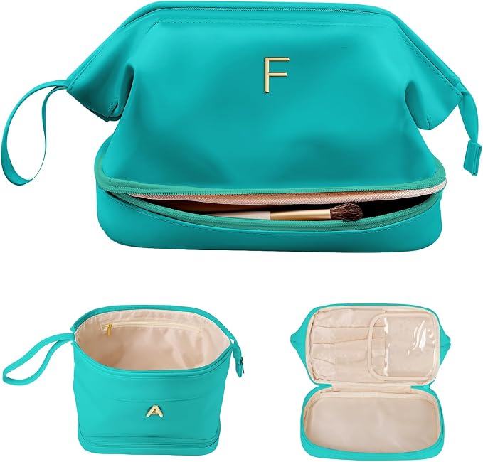 Daughter Birthday Gift for Her, Makeup Bags, Waterproof Double Layer Cosmetic by Vogewood