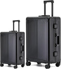 Metal all aluminum carry-on suitcase 20 "hard face, TSA lock and rotating wheel by XZSP+AISU
