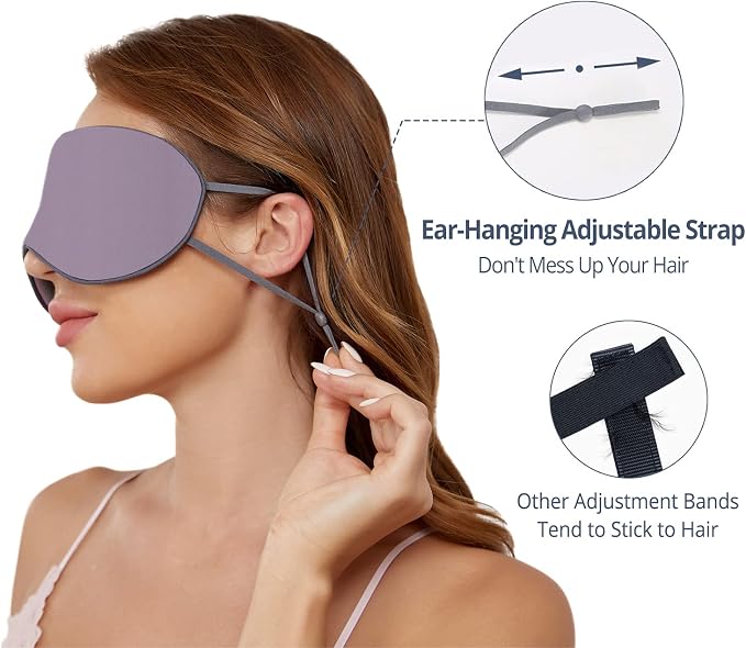 Sleeping Mask 2 Pack, Cool Double-Sided Use of Sleep Mask, Super Soft Blindfold - Image 4