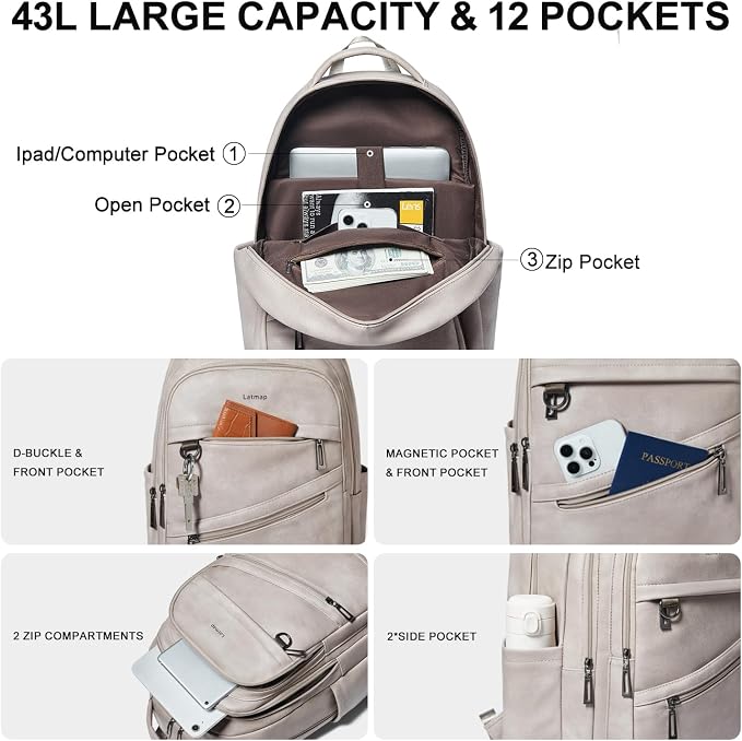 43L Backpack for Women Men - Image 4
