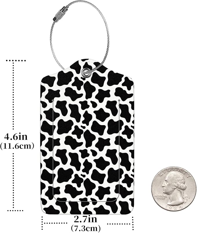2 Pcs Luggage Tags for Suitcases, PU Leather Cruise Ship Luggage Tags - Image 3