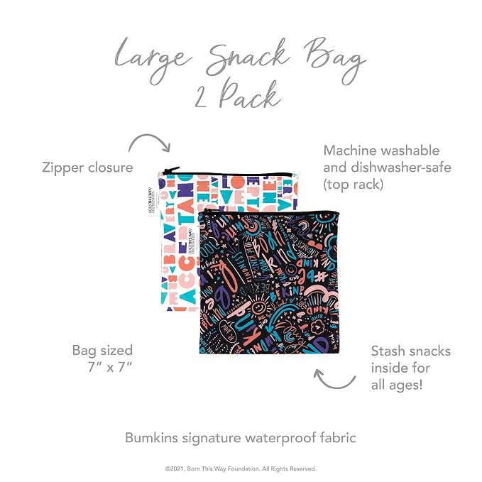 Bumkins Reusable Sandwich and Snack Bags, - Image 5