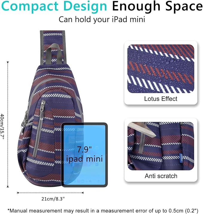 TITECOUGO Small Sling Bag, Lightweight Crossbody Backpack - Image 4