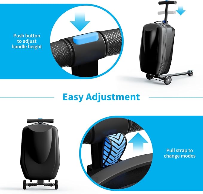 Scooter Hardshell Kids' Luggage, Foldable Carry on Kids Suitcase - Image 5