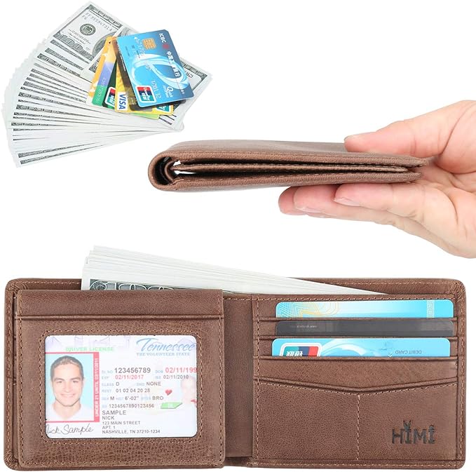 Wallet for Men-Genuine Leather RFID Blocking Bifold Stylish Wallet - Image 2