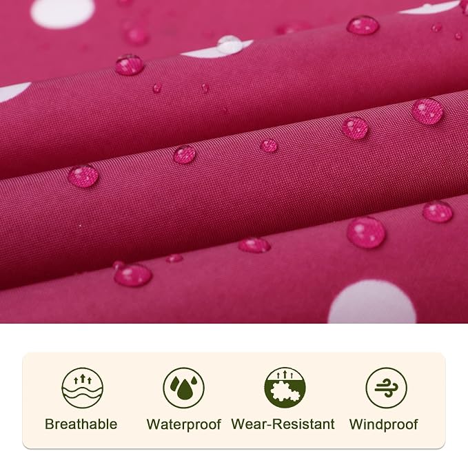 SaphiRose Unisex Rain Poncho Raincoat Hooded - Image 5