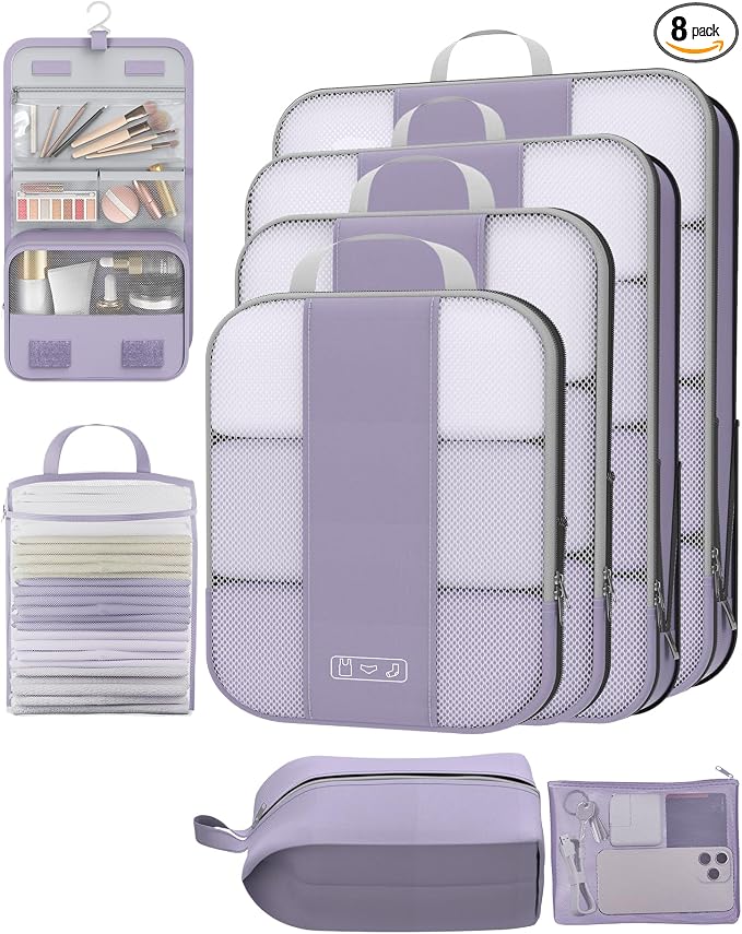 8 Set Compression Packing Cubes by OlarHike