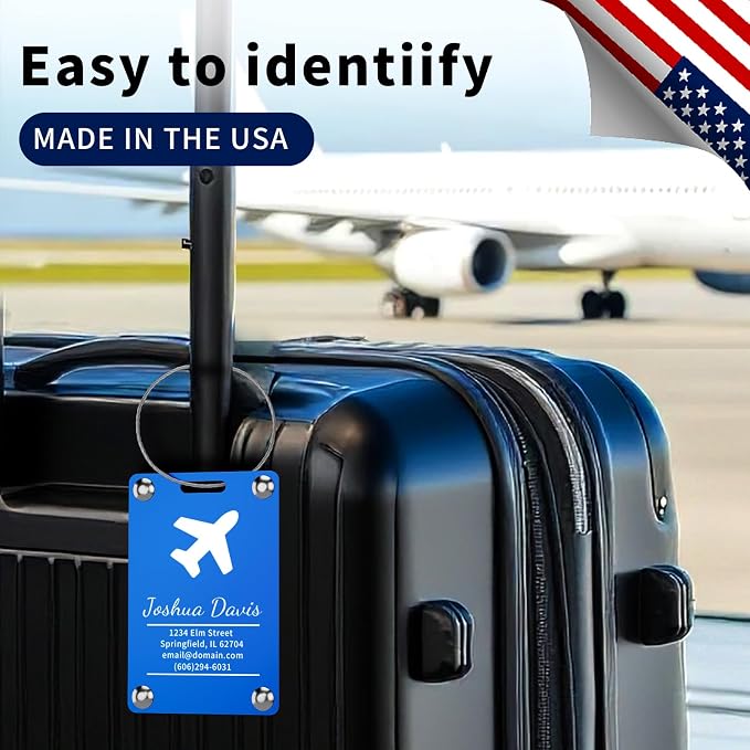 3 Pack Personalized Luggage Tags - Image 5
