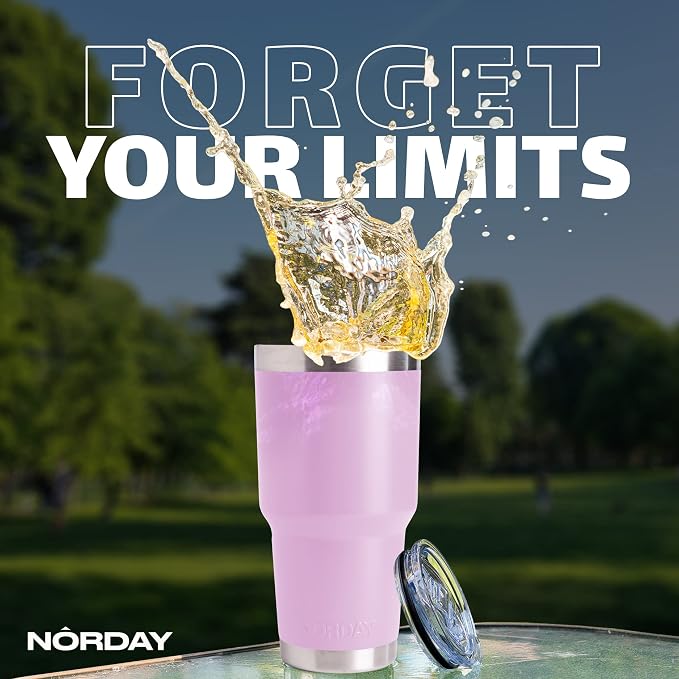 NORDAY | Tumbler with Lid - 30oz - Light Purple Insulated Tumbler - Stainless - Image 7