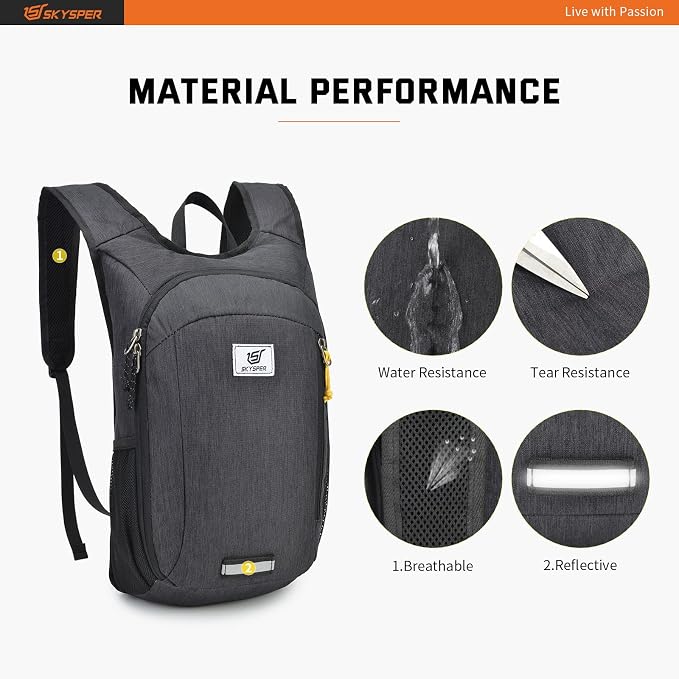 SKYSPER Small Daypack 10L Hiking Backpack Packable Lightweight Travel Day Pack - Image 4