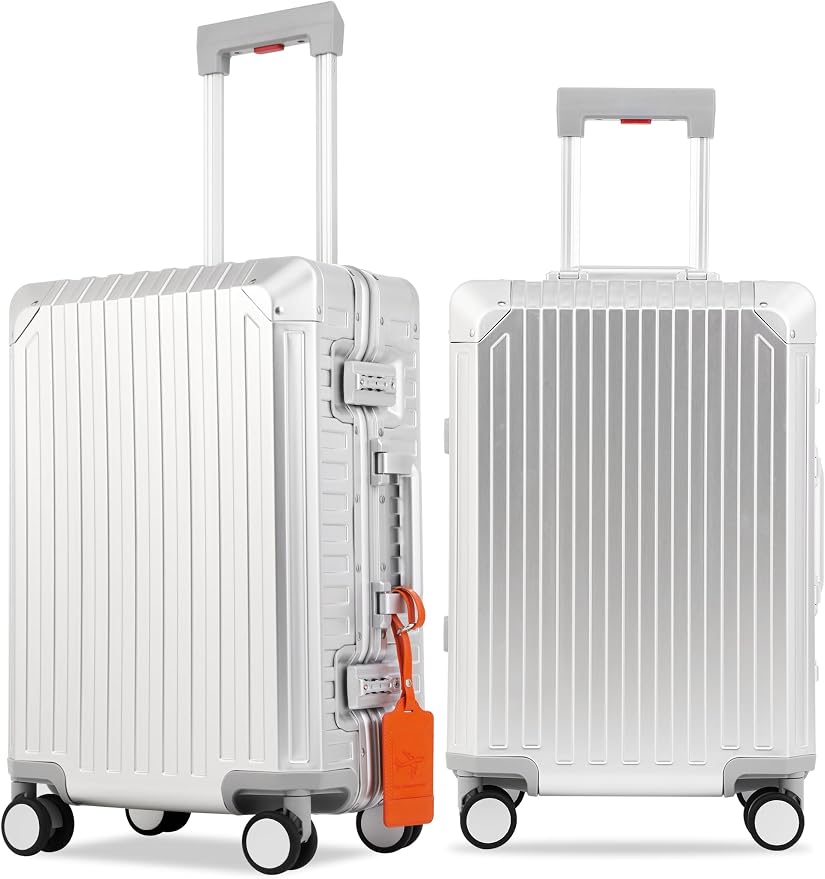 Mvst Luggage Premium All Aluminum Magnesium Carry On 20'' Lightweight Metal by KANGSHILU