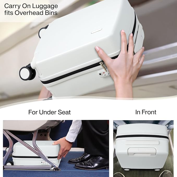 Hanke 16 Inch Underseat Carry On Luggage, Airline-Approved Hard Shell Small - Image 2