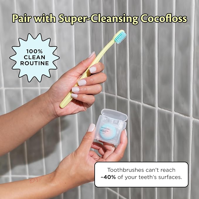 Cocofloss Cocobrush, Ultra-Soft Manual Toothbrush, Dentist-Designed, Gentle on - Image 4