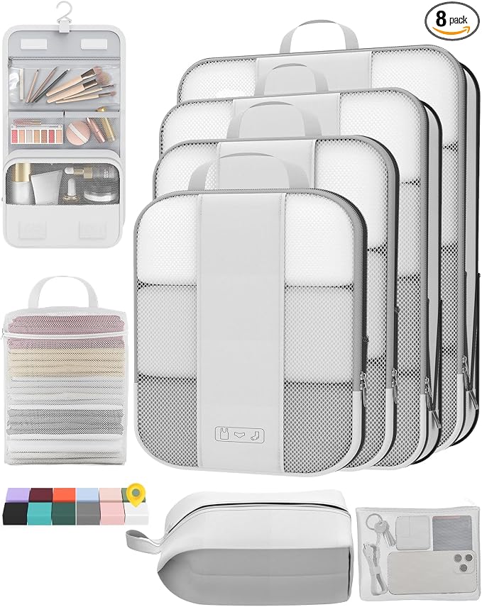 8 Set Compression Packing Cubes by OlarHike