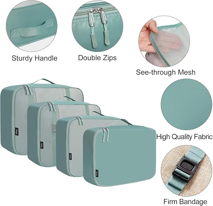 BAGAIL 8 Set Packing Cubes Luggage Packing Organizers - Image 4