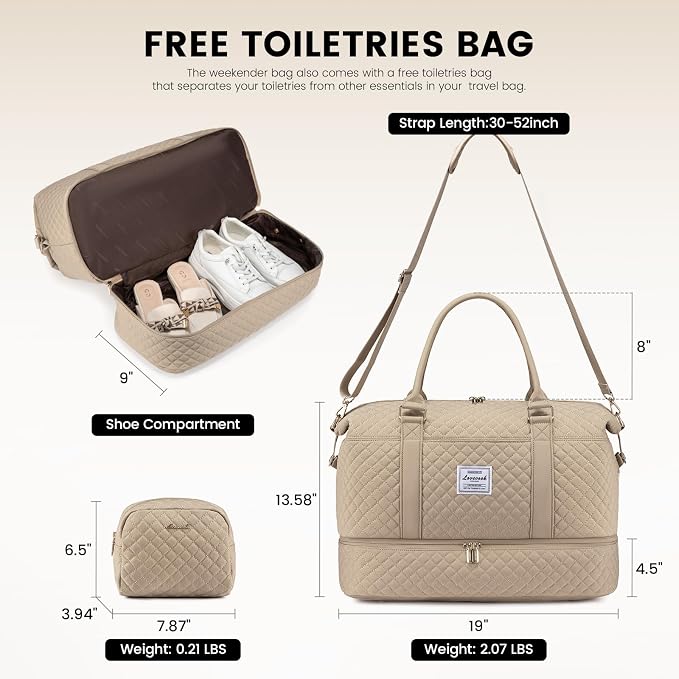 LOVEVOOK Travel Duffle Bag, Weekender Bags - Image 2