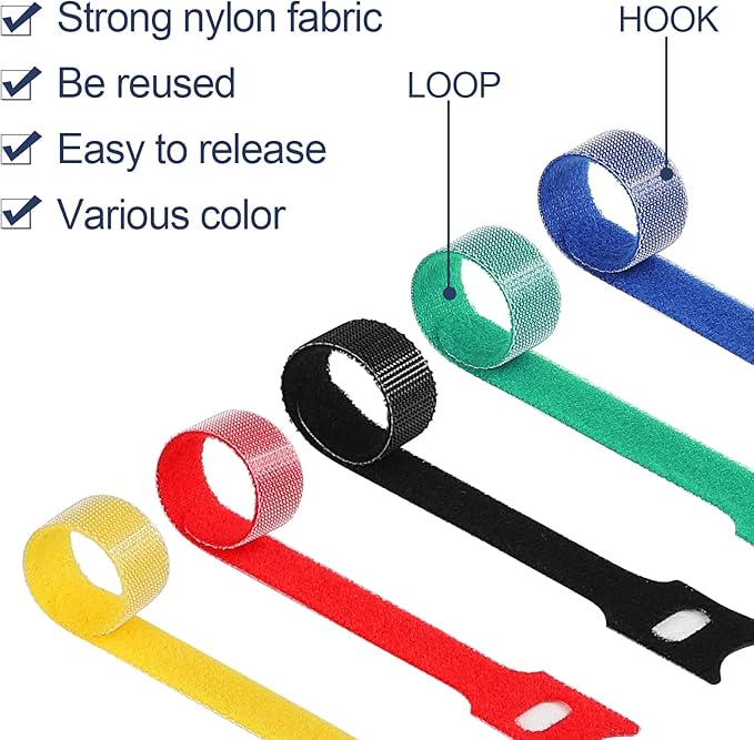 120PCS 6 Inch Cable Ties Reusable Multi-Purpose Wire Ties Cord Organizer - Image 3