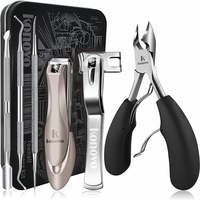Toenail Clippers for Seniors Thick Toenails, Toe Nail Clippers Adult Thick by KONOVO