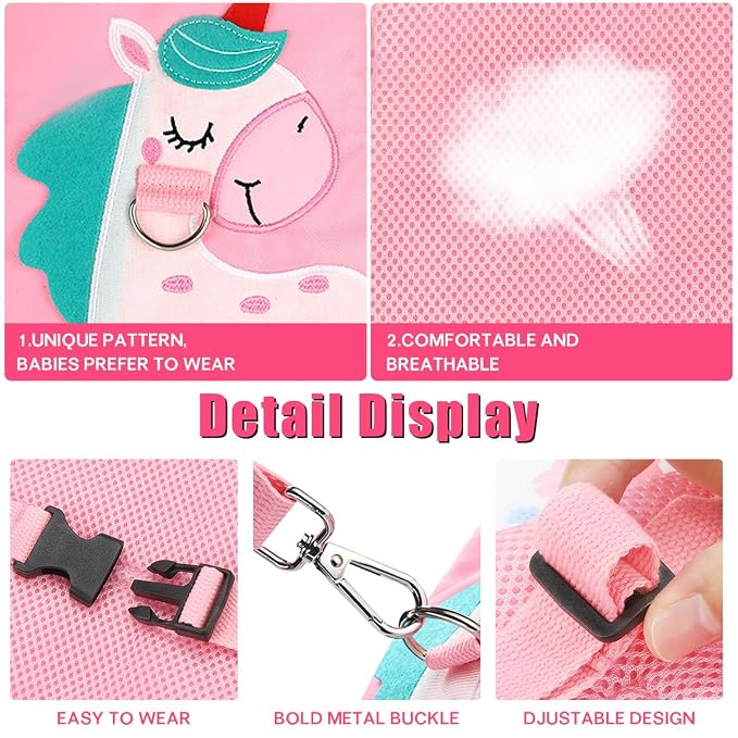 Toddler Leash-Baby Walking Safty Harness and Child Anti Lost Wrist Link - Image 3