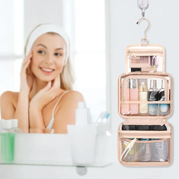CUBETASTIC Toiletry Bag for Women, Portable Makeup Bag Transparent Cosmetic Case - Image 6