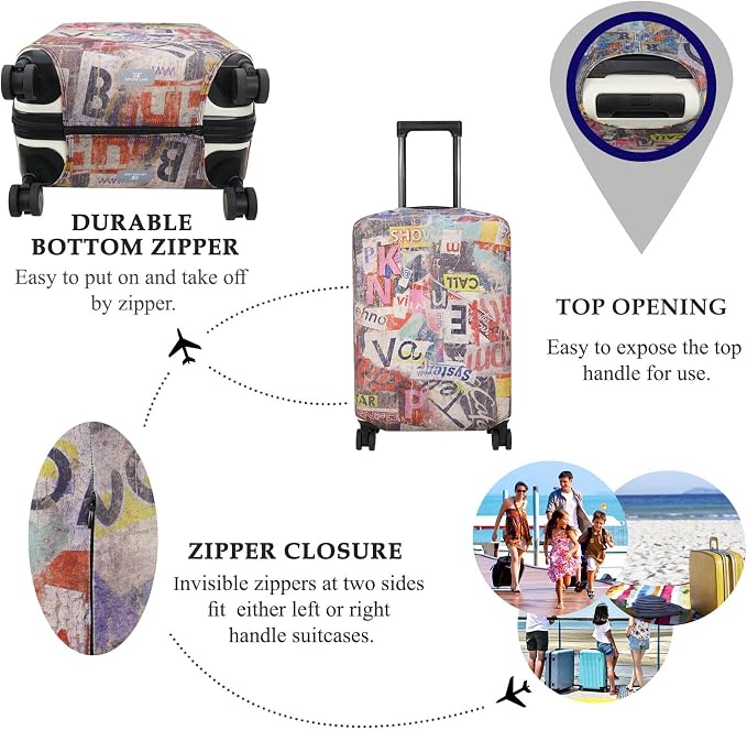 Explore Land Travel Luggage Cover Suitcase Protector Fits 23-26 Inch Case - Image 3