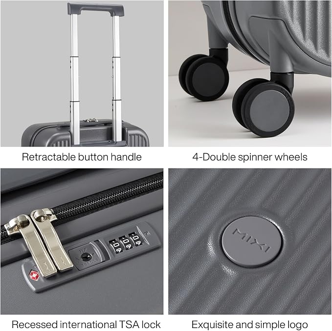 mixi Underseat Carry on Luggage 16 Inch Hardshell PC Suitcase - Image 4