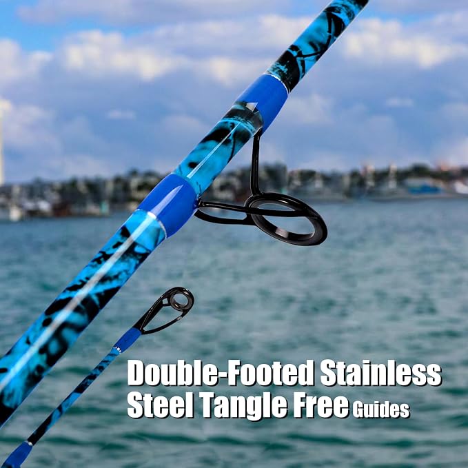 Fiblink 2-Piece Boat Conventional Fishing Rod Portable Spinning/Casting Rod - Image 2
