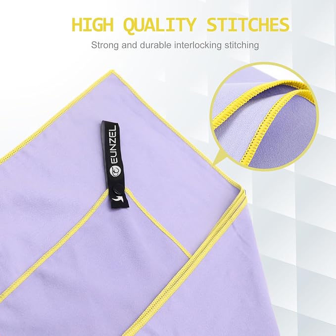 Eunzel Quick Dry Camping Towel, Microfiber Travel Towel 3 Size at 1 Pack - Image 3