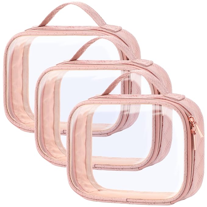 PACKISM TSA Approved Toiletry Bag, 3 Pack Clear Makeup Bags by Packism