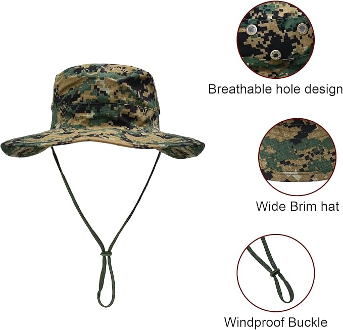Sun Hats for Men Women Boonie Hat Foldable Fishing Hat UPF 50+ Bucket Hat for - Image 3