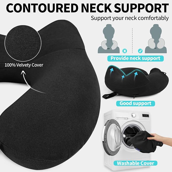 2 Pack Inflatable Travel Neck Pillows - Image 4