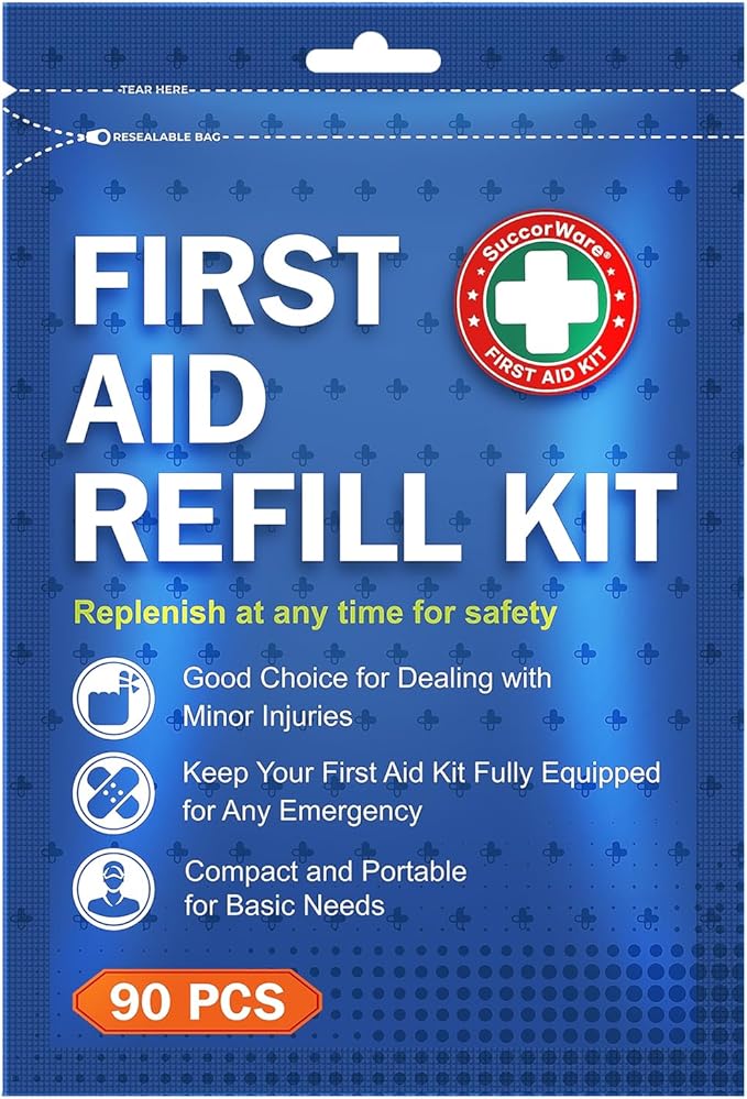 90 Pieces First Aid Refill Kit by SuccorWare%C2%AE