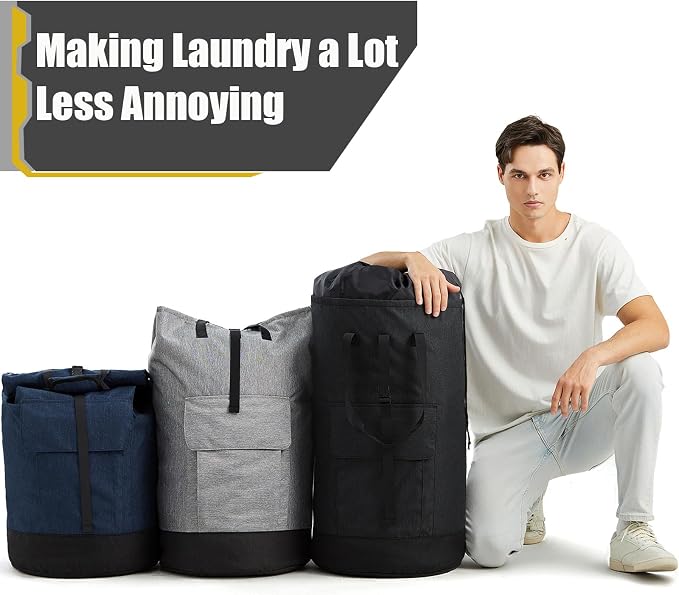 Laundry Bag for College, 115L Laundry Backpack Extra Large Heavy Duty, College - Image 6