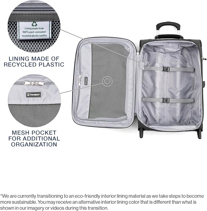Travelpro Maxlite 5 Softside Expandable Upright 2 Wheel Carry on Luggage - Image 3