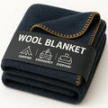 Wool Camping Blanket – 70% Wool Heavy-Duty Military Style Throw, Warm & Washable by JmrUsaInc
