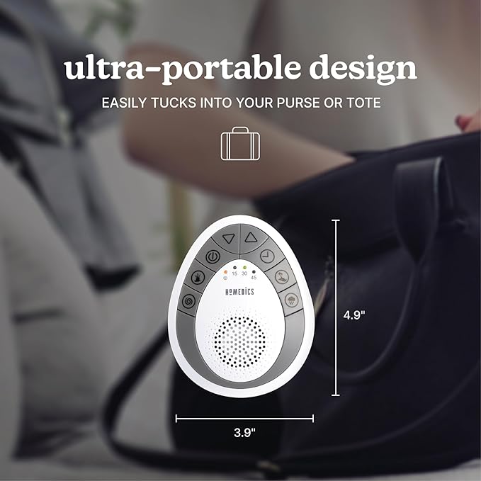 Homedics Rejuvenate Traveler White Noise Sound Machine, Portable Sound Machine - Image 7