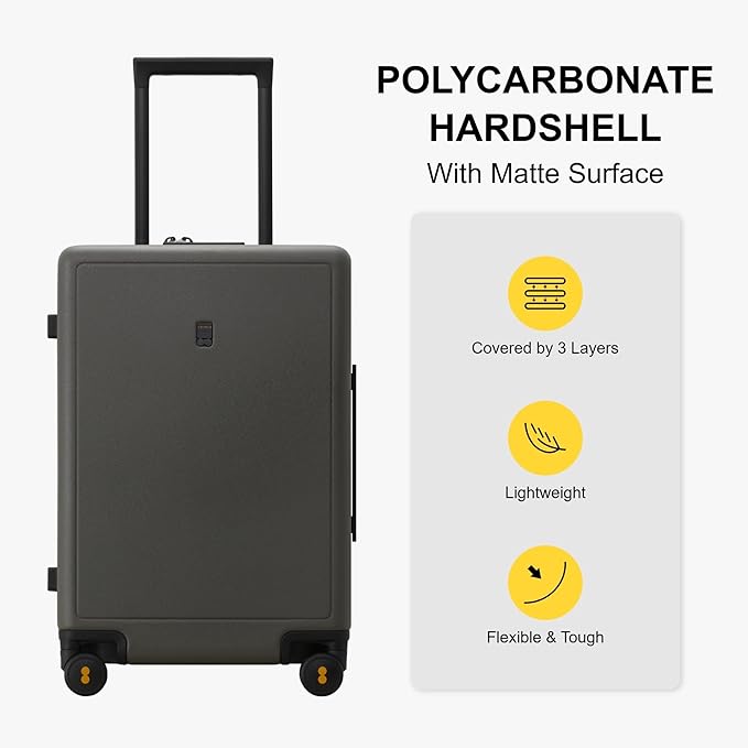 LEVEL8 Elegance Carry-on Suitcase, 20 Inch Carry on Luggage, Hardside Large - Image 4
