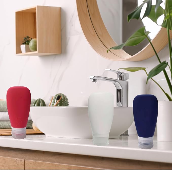 Travel Bottles for Toiletries, TSA Approved 3 oz Leak Proof Silicone Soft - Image 2