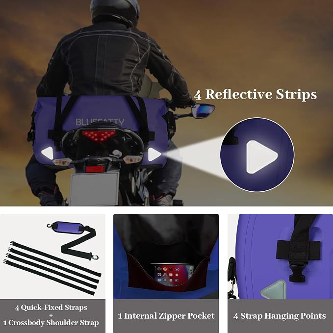 Large Waterproof Duffel Bag Roll-top Heavy Duty Dry Duffle Bags - Image 3