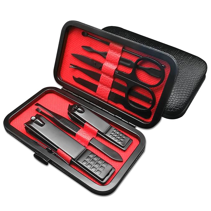 8 PCS Premium Manicure Set, AULLUA Nail Clippers, Professional Grooming Gift Kit by AULLUA