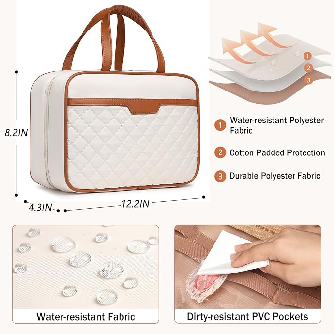 Travel Toiletry Bag for Women Hanging Travel Toiletry Organizer for Full-sized - Image 5