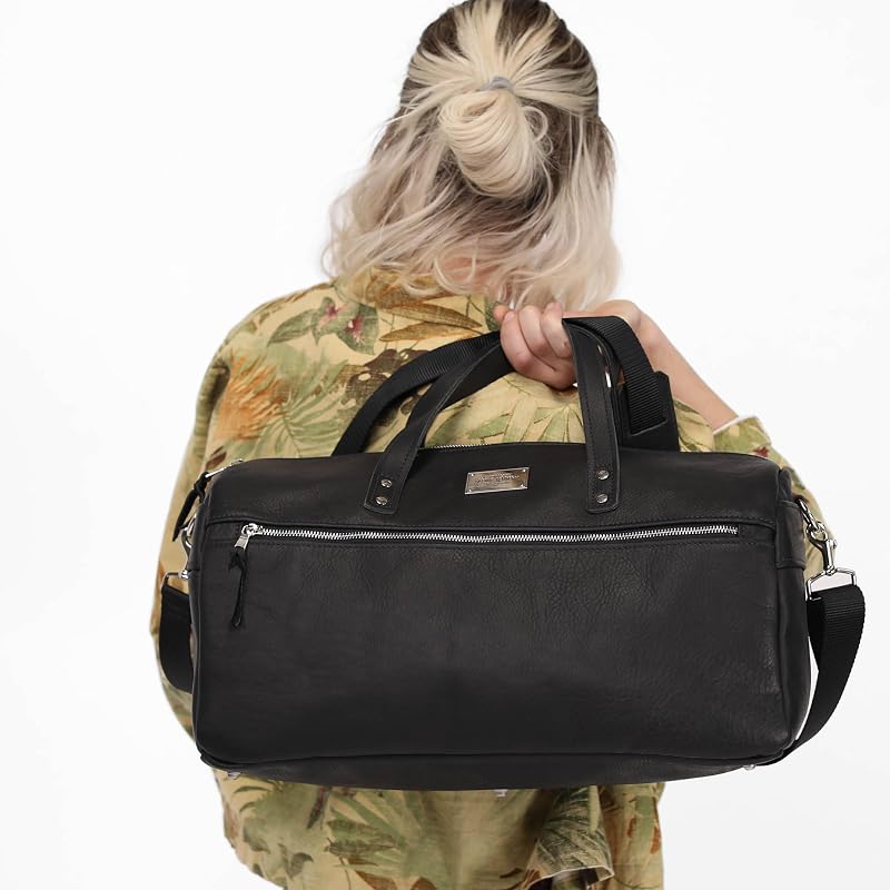 Handmade Leather Duffel Bag Luxury Duffle Bag Leather weekender Backpack - Image 6