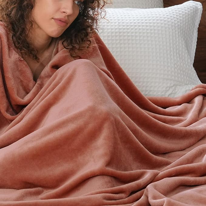 PHF Ultra Soft Fleece Blanket Twin Size, No Shed No Pilling Luxury Plush Cozy - Image 2