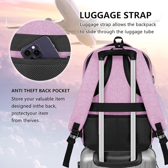 Backpck for Women, School backpacks for Teen Girls Boys, 15.6 inch Laptop Back - Image 6