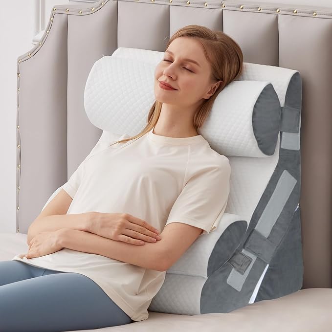 4PCS Bed Wedge Pillow for Headboard, Adjustable Wedge Pillow for Sleep Apnea by MEGCXIT