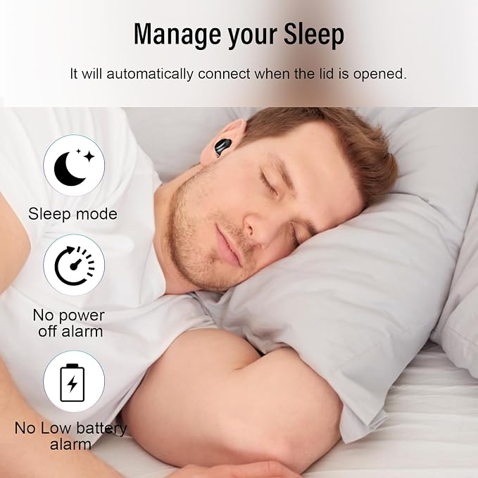 Sleep Earbuds Bluetooth 5.4 in Ear Light-Weight Headphones, Mini Sleep - Image 6