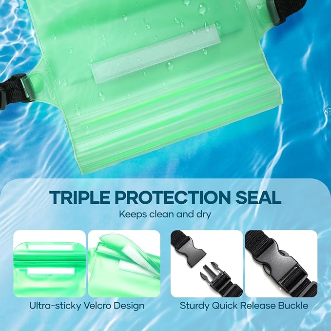 Waterproof Bag for Beach, Waterproof Pouch for Phone Passport Purse, Fanny - Image 6