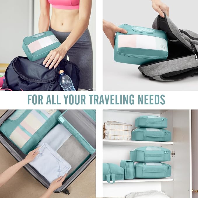 Veken 10 Set Packing Cubes for Travel Essential, Suitcase Organizer Bags in 4 - Image 7