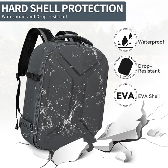 TORIBIO Camera Backpack, Hardshell DSLR Photography Camera Bag, Waterproof Hard - Image 6