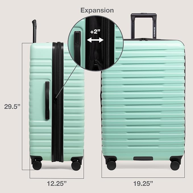 U.S. Traveler Boren Polycarbonate Hardside Rugged Travel Suitcase Luggage - Image 7